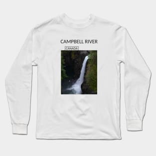 Campbell River British Columbia Canada Nature Waterfall Souvenir Present Gift for Canadian T-shirt Apparel Mug Notebook Tote Pillow Sticker Magnet Long Sleeve T-Shirt